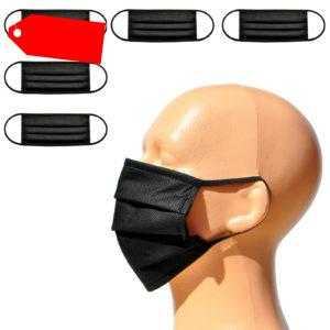 5 Stück Maske Mundschutz Gesichtsmaske  Waschbar Weiß Schwarz Polypropylen M07