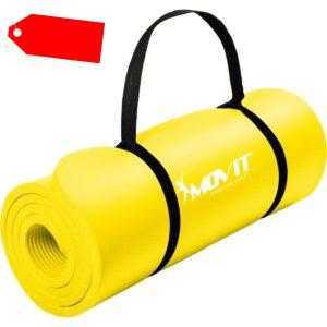 MOVIT 190x60x1,5cm Yogamatte Gymnastikmatte Yoga Matte Fitnessmatte Gelb