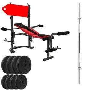 Hantelbank Kraftstation XG-035  Hantelset 38 kg Stange Set Hanteln Trainingsbank