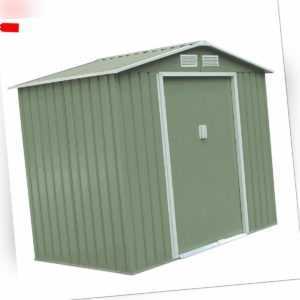 HATTORO S200 Metall Gerätehaus Geräteschuppen Gartenhaus Hütte Haus Laube grün