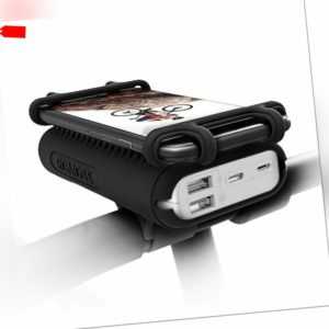 Romoss Fahrrad Handyhalter mit Akkupack 10000mAh Powerbank 2USB Für 4-5,5" Handy