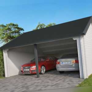 70 mm Garage 600x600cm Holzgarage Gartenhaus Carport Scheune Holz Neu Haus