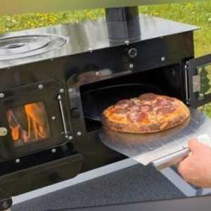 Garten-Backofen mit Grill, Herdplatte Gartenküche "Rosalie" Zeltofen Pizzaofen