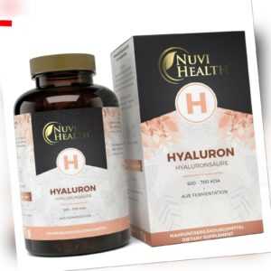 Hyaluronsäure 100 Kapseln hochdosiert mit 500 mg - Vegan - Hyaluron Haut Gelenke
