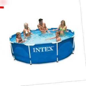 INTEX Pool Metal Frame Swimming Pool Family Frame Familienpool 457x84cm 28228GN
