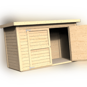 Gartenschrank Gartenhaus ca. 206x102 cm Gerätehaus Schuppen Holz Fahrradschrank