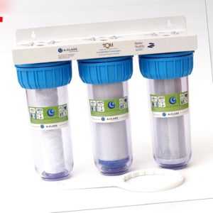 10" 3-Stufen Wasserfilter System Hauswasser Zisterne Brunnen Pumpe 1" Zoll