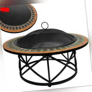 Feuerschale Feuerkorb Mosaik Gartenfeuer Grill Feuerstelle Terrassenfeuer Ø 76cm