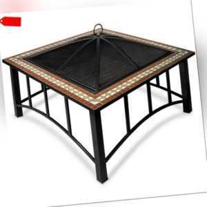 Feuerschale Feuerkorb Mosaik Terrassenfeuer Grill Gartenfeuer Feuerstelle Ø 76cm