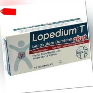 LOPEDIUM T akut bei akutem Durchfall Tabletten 10 St 03928406
