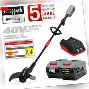 scheppach 2in1 40V Akku Rasentrimmer BCH3300-40Li + 2x Akku & 1x Ladegerät Set
