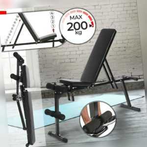 Hantelbank Klappbar Verstellbar Schrägbank Flachbank Trainingsbank Fitness