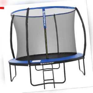 Sports Trampolin Ø 305 cm rundes Gartentrampolin mit Sicherheitsnetz TÜV STR10BK