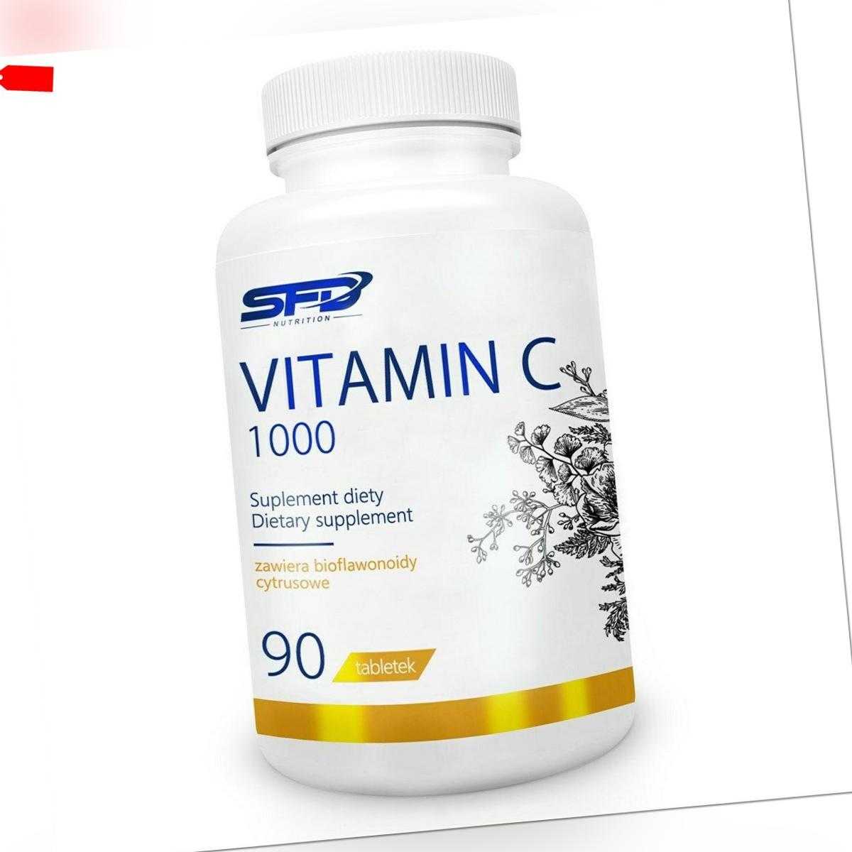 Vitamin C hochdosiert 1000mg 90 bis 450 Tabletten Ascorbinsäure + Bioflavonoide
