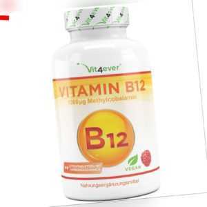 Vitamin B12 - 365 Tabletten (V) mit 1000mcg - Methylcobalamin - 100% vegan B-12