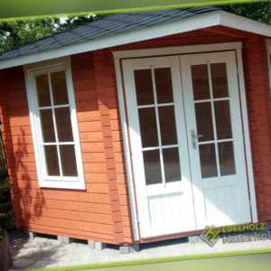 5-Eck Gartenhaus Blockhaus, Pavillon 3x3M 5-Eckige Holz 40mm Leonie EB40022F18