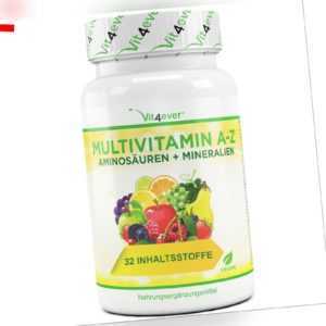 Multivitamin A-Z 120 Tabletten - 32 Wirkstoffe - Vitamine Mineralien Aminosäuren