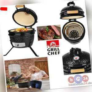 GrillChef Kamado Räuchern Garen Smoken BBQ Brot backen Keramikwand Thermometer