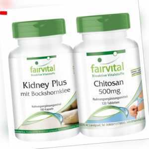 Kalorien-Set 300 Kapseln/Tabletten, Kohlenhydratblocker + Fettblocker, fairvital