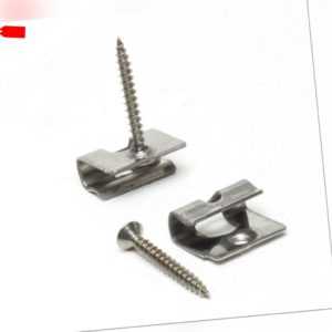 WPC Anfangs/ Endclips SET / Edelstahl WPC u. BPC Terrassendielen inkl. Schrauben