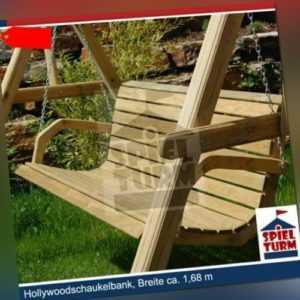 Hollywoodschaukel Bank Natur aus Holz Gartenmöbel Gartenbank OHNE Gestell NEU