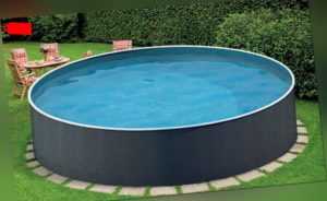 Schwimmbecken Rattanoptik 4,6 x 1,10 m rund Stahlwandpool Pool Set Swimmingpool