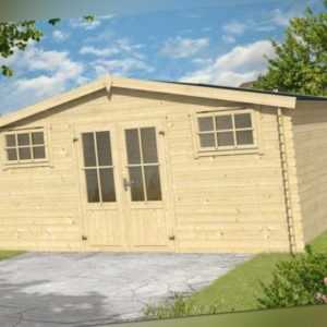 Gartenhaus Washington 500 x 396 cm, 5x4m  Blockbohlen 28 mm Lasita Maja NEU!