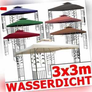 Pavillon WASSERDICHT Toskana Zelt 3x3 m wasserfest Metall Festzelt Dach Garten
