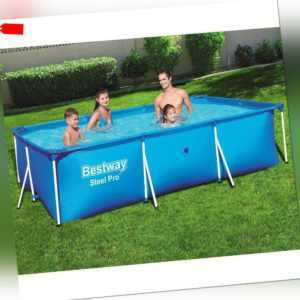 Bestway Swimming Pool 56404 Schwimmbecken Frame Pool Family Pool 300x201x66cm