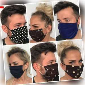 UNISEX: Gesichtsmaske Mund- u.Nasenmaske Behelfsmaske Maske Baumwolle handmade