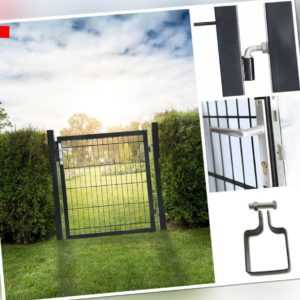 HOME DELUXE Gartentor Tor Gartenzaun Gittermattentor Industriezaun Anthrazit