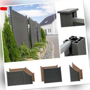 HOME DELUXE WPC Zaun Sichtschutzzaun Windschutzzaun Lamellenzaun Gartenzaun