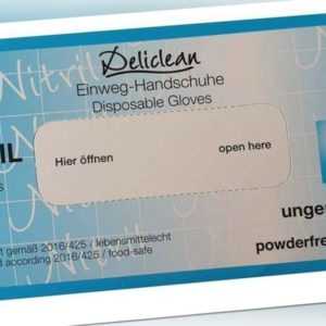 Nitril Einweghandschuh weiß puderfrei 100 Stück in der Spenderbox