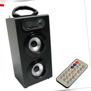 MOBILE BLUETOOTH LAUTSPRECHER - SOUNDBOX - BLACK-RADIO FM-AUX-USB-SD-MP3- BOX23