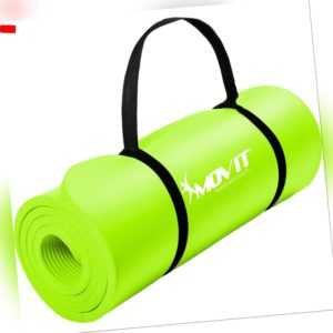 MOVIT 190x60x1,5cm Yogamatte Gymnastikmatte Yoga Matte Fitnessmatte Hellgrün