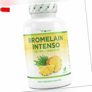 vit4ever Bromelain Intenso 750 mg vegan 120 Kaps Enzym laborgeprüft! Ödeme