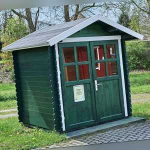 Gartenhaus 28mm  200x200 cm 2x2 m Gerätehaus Blockhaus inkl. Fußboden ALL IN