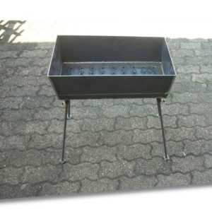 Mangal aus 3 mm 60x27 cm Stahl Grill Mangal Schaschlik  ohne Zubehör