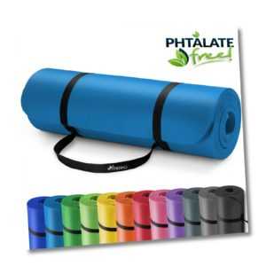 Yogamatte Fitnessmatte Gymnastikmatte Pilates Bodenmatte 185x60x1,5cm Blau