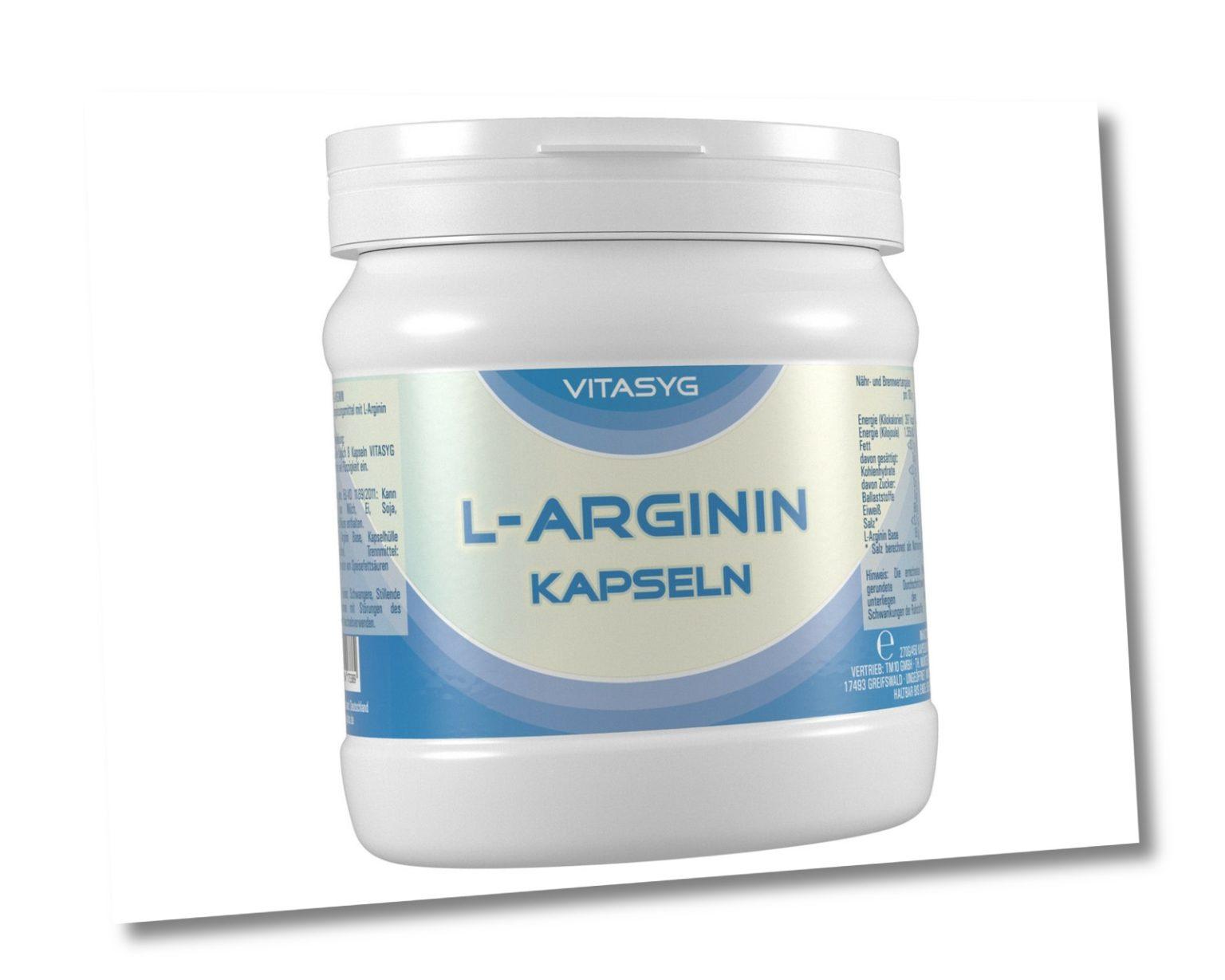 Vitasyg L-Arginin Kapseln - 450 Kapseln Aminosäure Eiweiß Protein