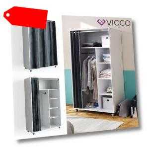 VICCO mobiler Kleiderschrank DOROS auf Rollen Dielenschrank offen Garderobe