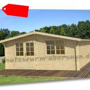 34mm Gartenhaus Leipzig 6 INKLUSIVE Montage 5x4m Aufbau Gerätehaus Holzhaus Holz