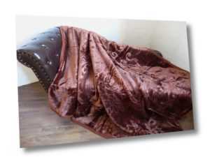 Luxus Tagesdecke Kuscheldecke Wohndecke Decke Plaid dunkel braun