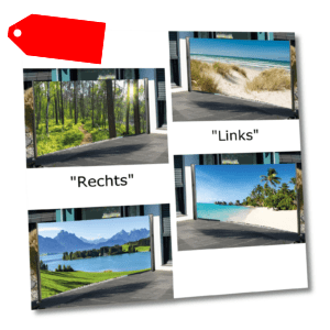 Seitenmarkise mit Fotodruck versch. Motive 160x300 cm Sichtschutz Windschutz