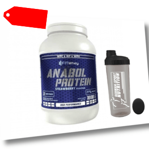 Anabol Whey Protein 1Kg Proteinshake Eiweißpulver 1000g + BCAA & L-Glutamin