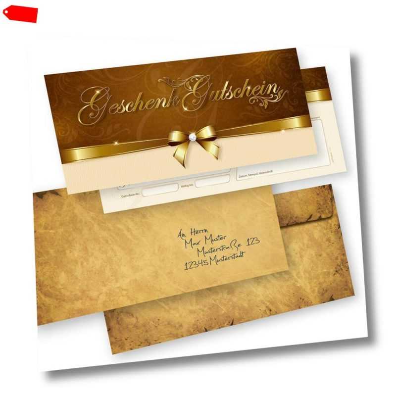 Geschenkgutscheine (250 Stück) mit Umschläge für Firmen Gastronomie Beauty etc.