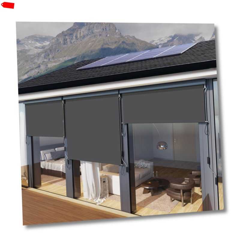 Senkrechtmarkise 1,6 x 2,5 m für Balkon Terrasse, Vertikalmarkise für außen Neu
