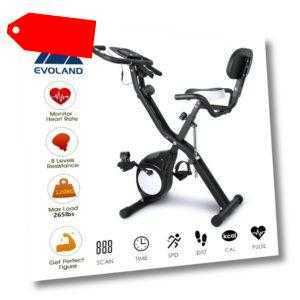 LCD Fitness Fahrrad Klappbarer Hometrainer Cardio Ergometer Trimmrad Heimtrainer