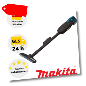 Makita Akku-Staubsauger DCL182ZB 18V Solo mit Düsen Filter Verlängerungsrohr