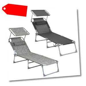 SONGMICS Liegestuhl Sonnenliege Gartenliege Relaxliege Strandliege klappbar